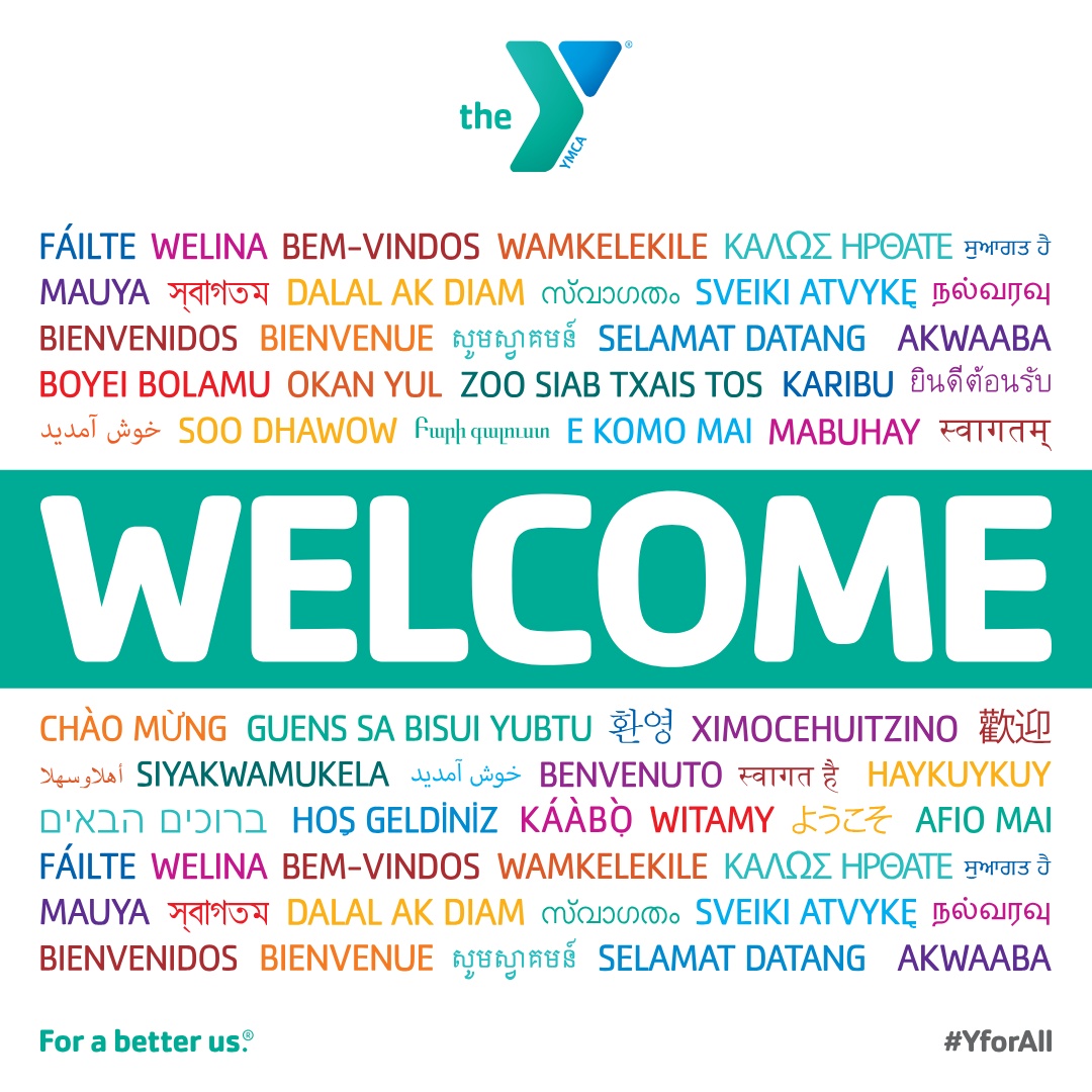 Welcome written in many languages