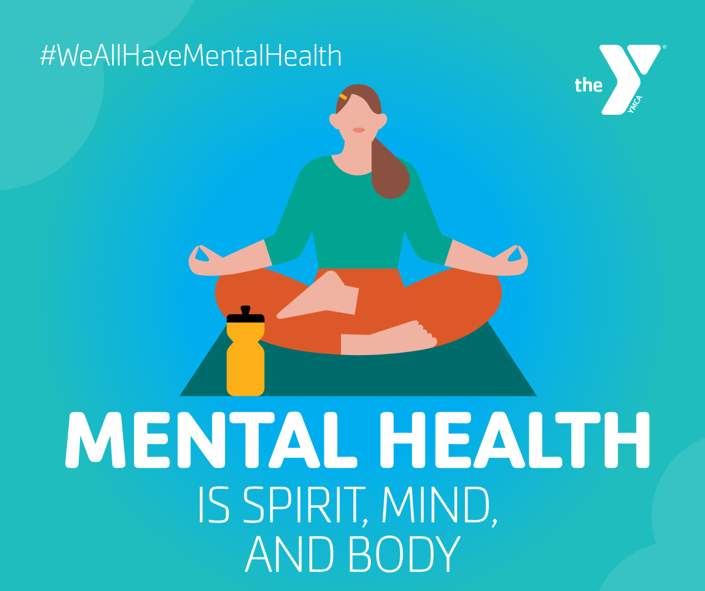 graphic about mental health awareness month--it say Mental Health is Spirit Mind and Body